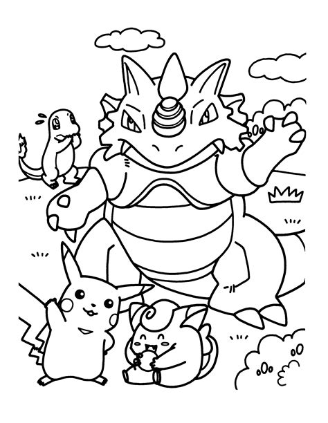 free pokemon coloring pages|Pokemon Coloring Page for Kids 